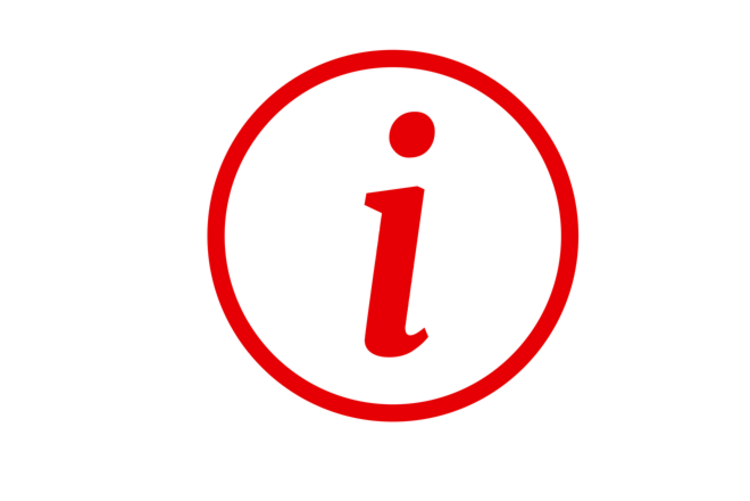 Info-Icon Ein kleines "i" in einem Kreis.